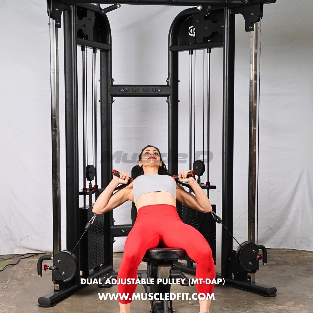 Megatron Dual Adjustable Pulley (88" & 95" height) - Muscle D Fitness - Functional Pull-Up Bar - Adjustable Height