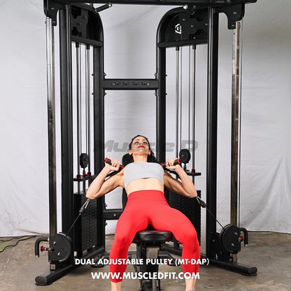 Megatron Dual Adjustable Pulley (88" & 95" height) - Muscle D Fitness - Functional Pull-Up Bar - Adjustable Height