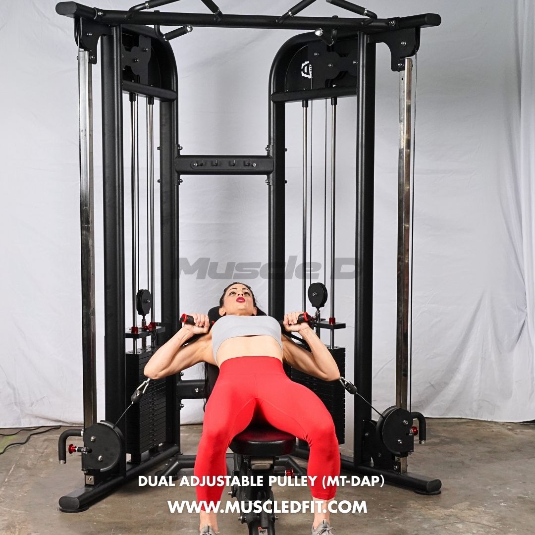 Megatron Dual Adjustable Pulley (88" & 95" height) - Muscle D Fitness - Functional Pull-Up Bar - Adjustable Height