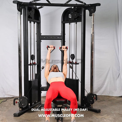 Megatron Dual Adjustable Pulley (88" & 95" height) - Muscle D Fitness - Functional Pull-Up Bar - Adjustable Height