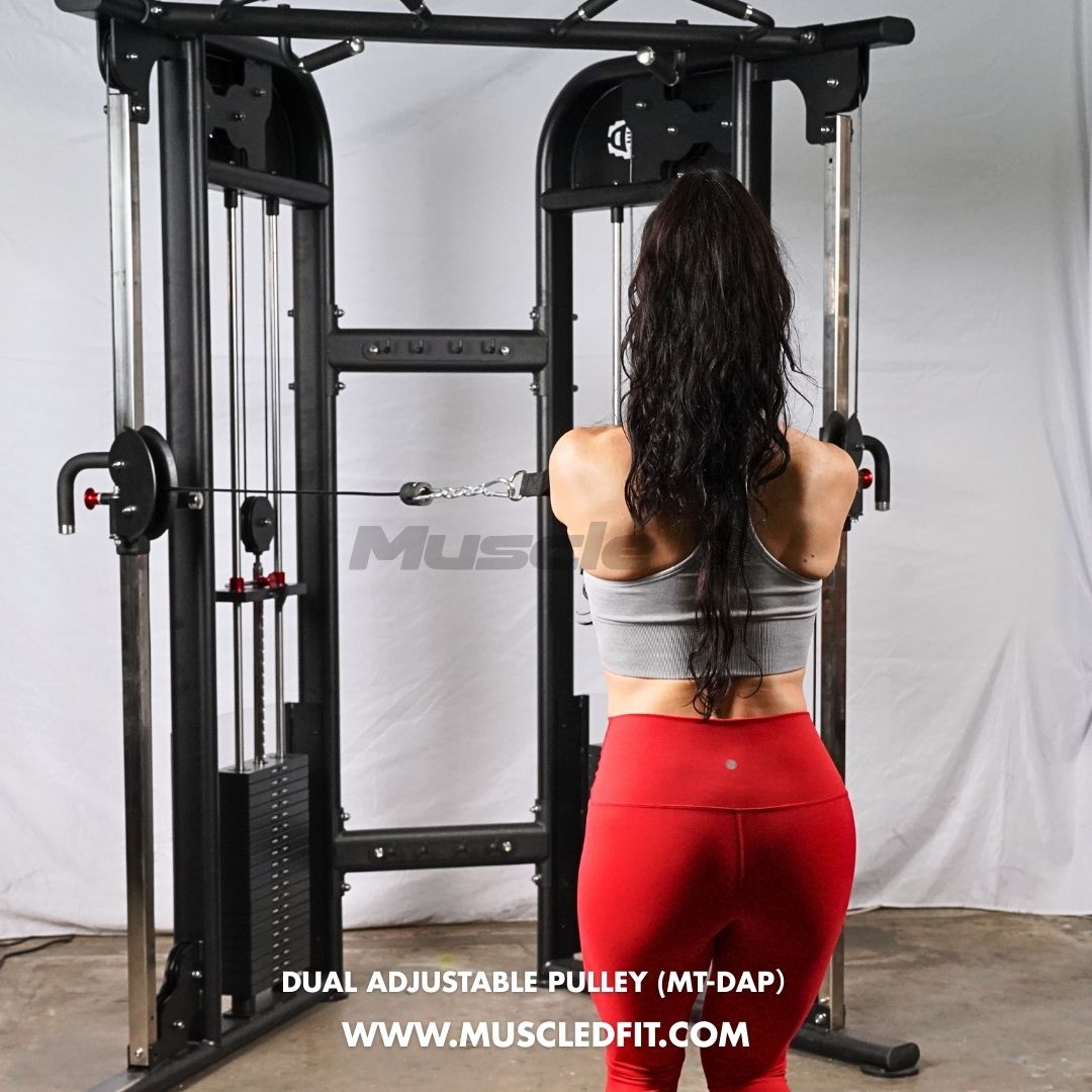Megatron Dual Adjustable Pulley (88" & 95" height) - Muscle D Fitness - Functional Pull-Up Bar - Adjustable Height