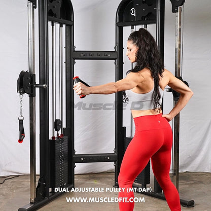 Megatron Dual Adjustable Pulley (88" & 95" height) - Muscle D Fitness - Functional Pull-Up Bar - Adjustable Height