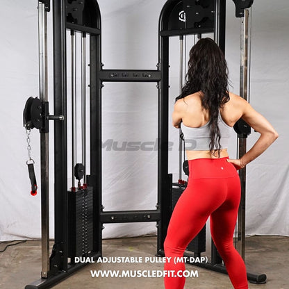 Megatron Dual Adjustable Pulley (88" & 95" height) - Muscle D Fitness - Functional Pull-Up Bar - Adjustable Height