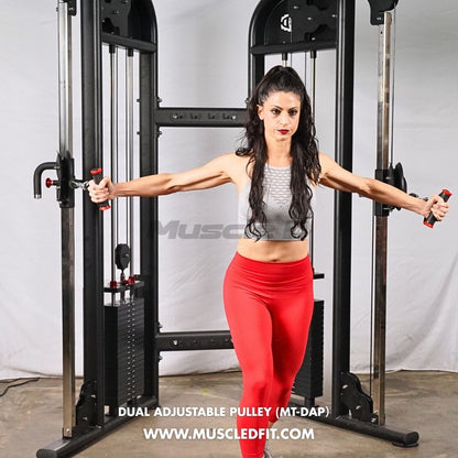 Megatron Dual Adjustable Pulley (88" & 95" height) - Muscle D Fitness - Functional Pull-Up Bar - Adjustable Height