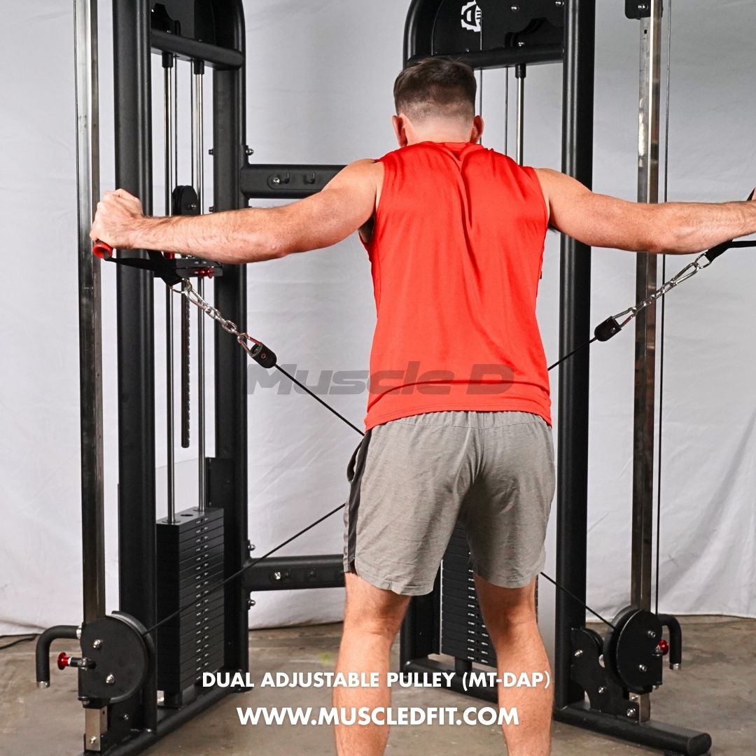 Megatron Dual Adjustable Pulley (88" & 95" height) - Muscle D Fitness - Functional Pull-Up Bar - Adjustable Height