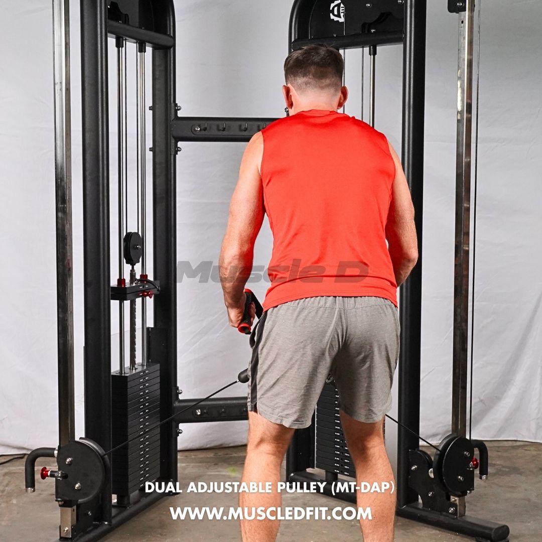 Megatron Dual Adjustable Pulley (88" & 95" height) - Muscle D Fitness - Functional Pull-Up Bar - Adjustable Height