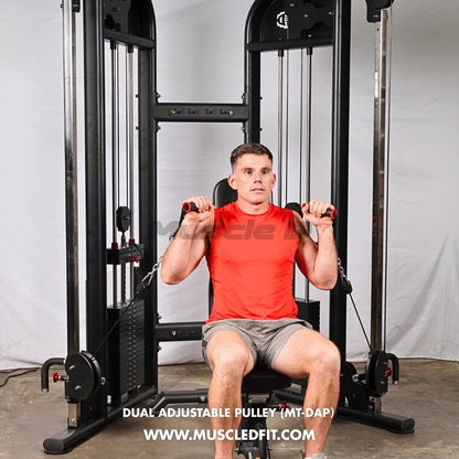 Megatron Dual Adjustable Pulley (88" & 95" height) - Muscle D Fitness - Functional Pull-Up Bar - Adjustable Height