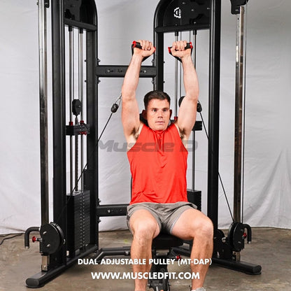 Megatron Dual Adjustable Pulley (88" & 95" height) - Muscle D Fitness - Functional Pull-Up Bar - Adjustable Height