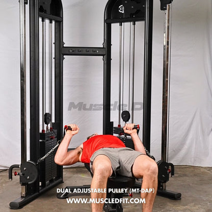 Megatron Dual Adjustable Pulley (88" & 95" height) - Muscle D Fitness - Functional Pull-Up Bar - Adjustable Height