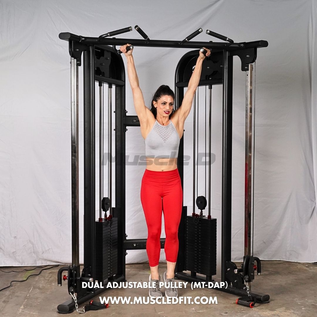 Megatron Dual Adjustable Pulley (88" & 95" height) - Muscle D Fitness - Functional Pull-Up Bar - Adjustable Height