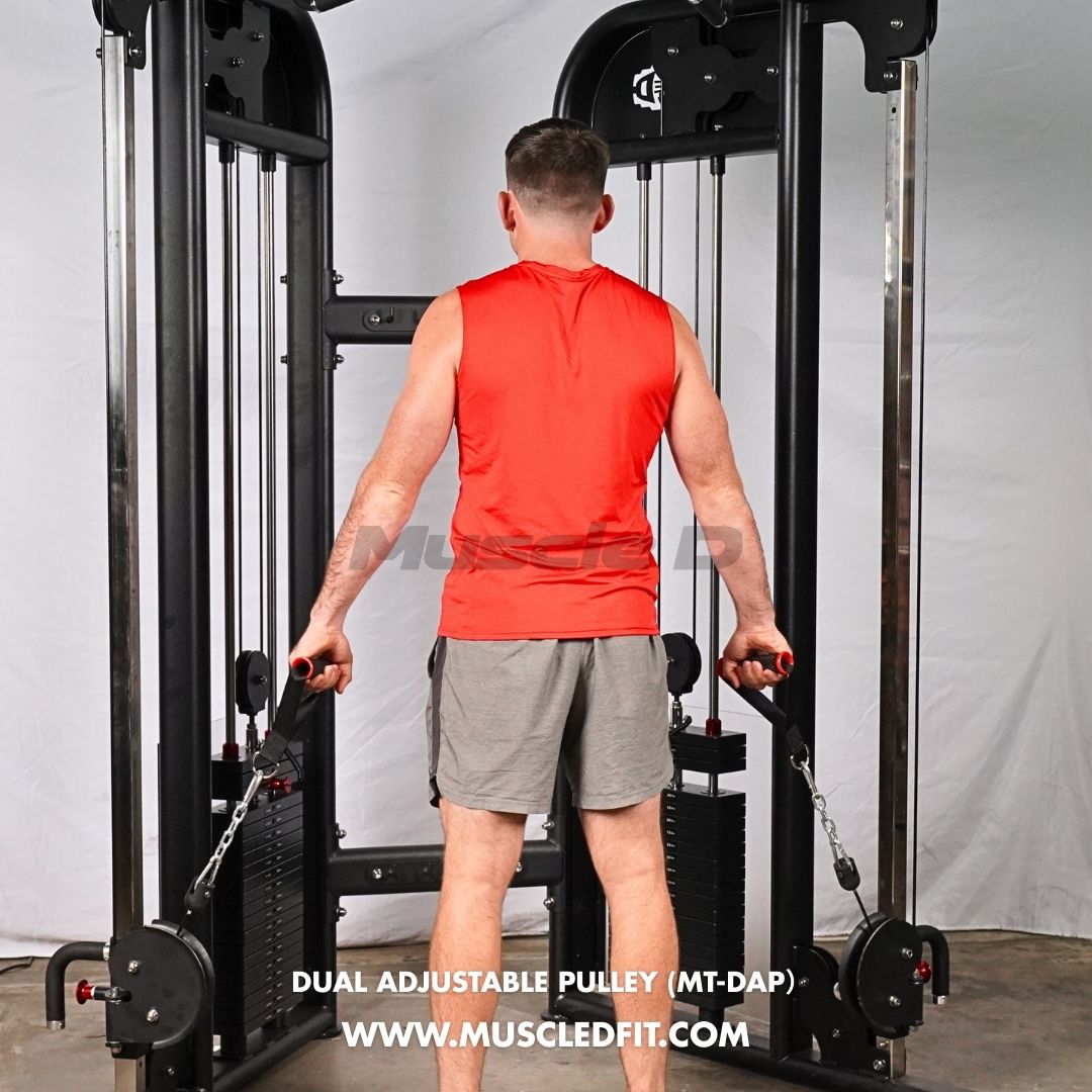 Megatron Dual Adjustable Pulley (88" & 95" height) - Muscle D Fitness - Functional Pull-Up Bar - Adjustable Height