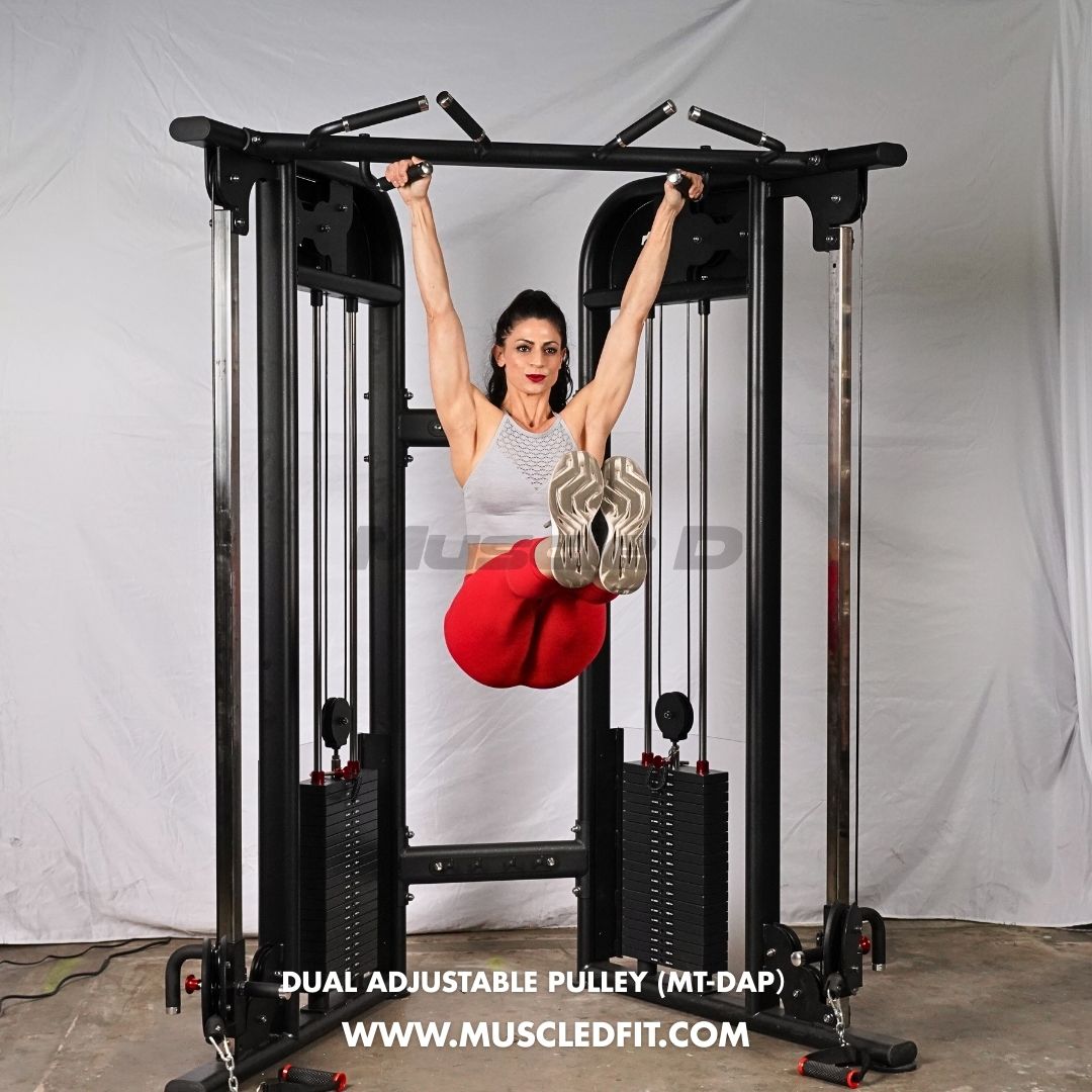 Megatron Dual Adjustable Pulley (88" & 95" height) - Muscle D Fitness - Functional Pull-Up Bar - Adjustable Height