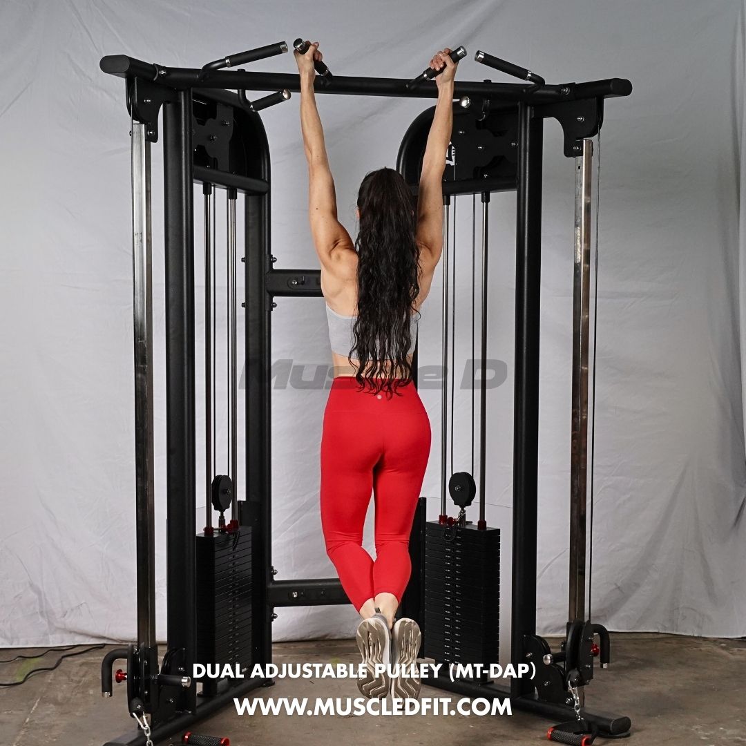 Megatron Dual Adjustable Pulley (88" & 95" height) - Muscle D Fitness - Functional Pull-Up Bar - Adjustable Height