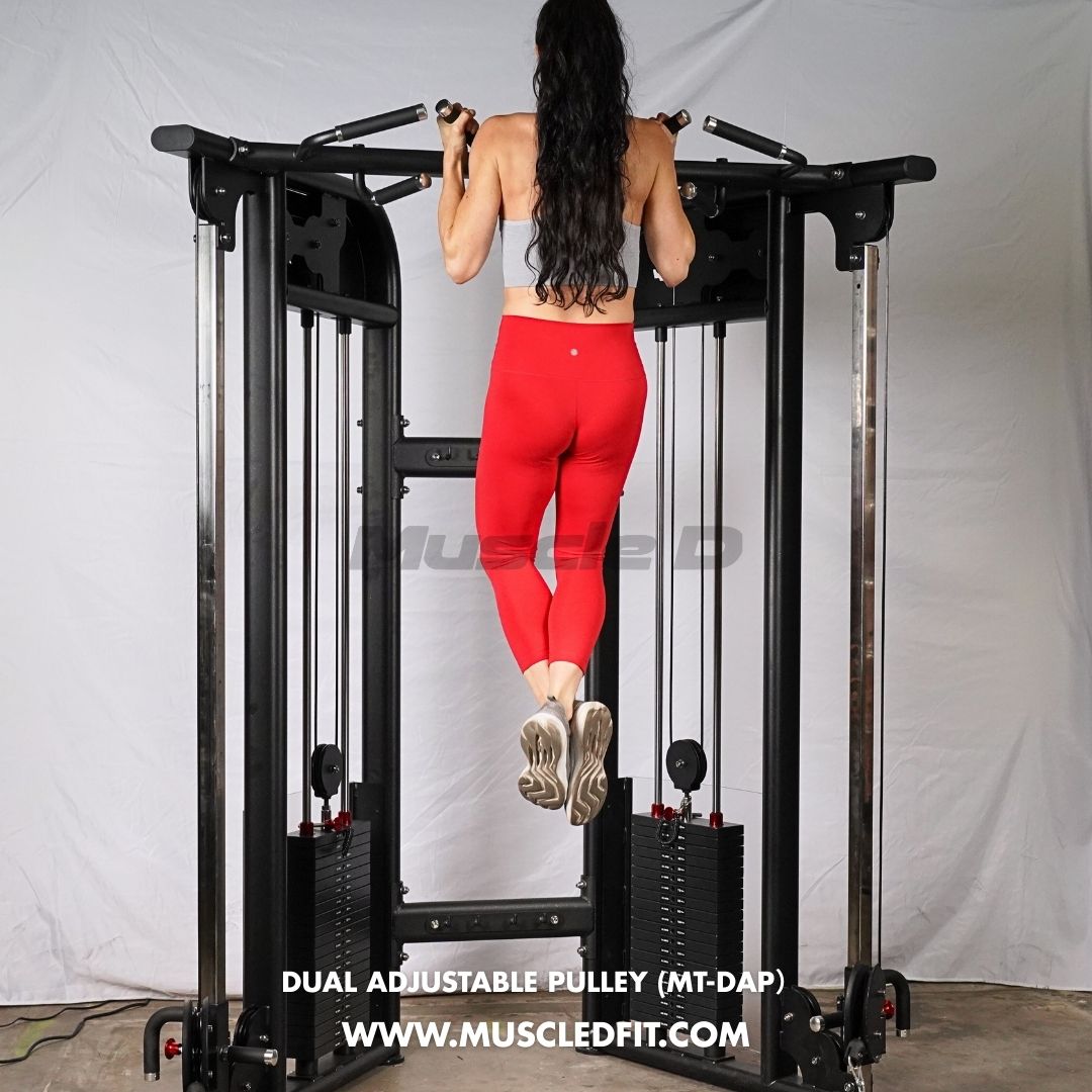 Megatron Dual Adjustable Pulley (88" & 95" height) - Muscle D Fitness - Functional Pull-Up Bar - Adjustable Height