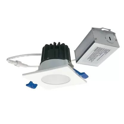 3 Inch Flat Recessed Downlight with Junction Box, 8W, Selectable CCT, 500 Lumens, 120 VAC