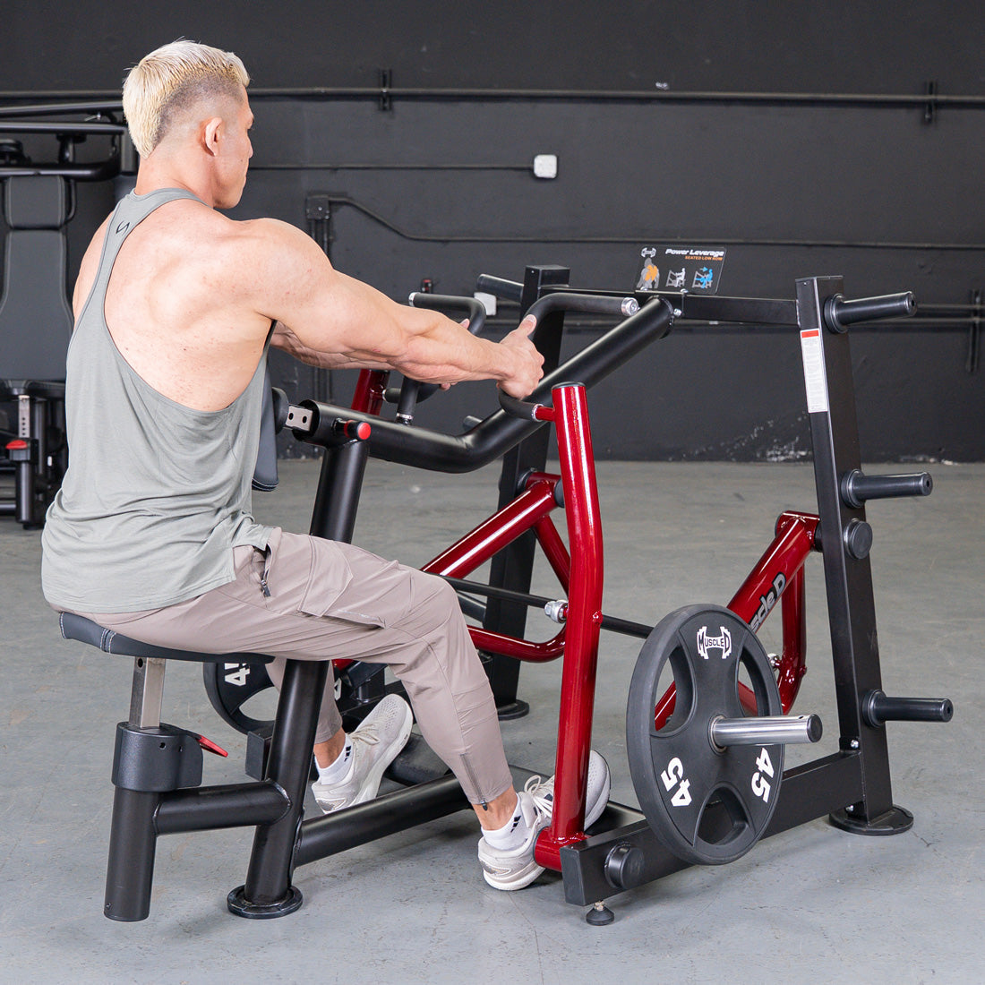 Power Leverage V2 Iso-Lateral Seated Row | Muscle D Fitness