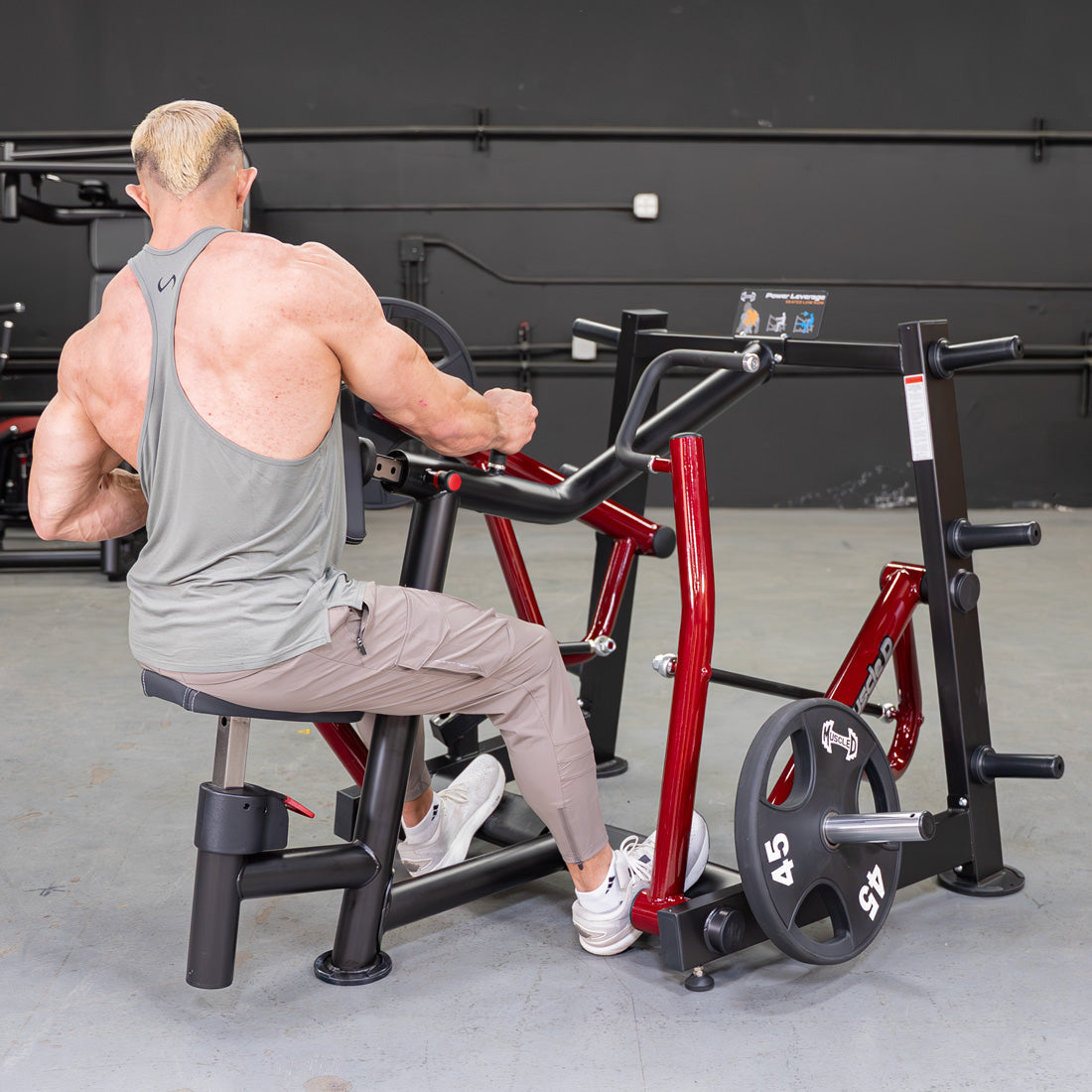 Power Leverage V2 Iso-Lateral Seated Row | Muscle D Fitness
