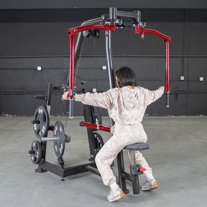 Power Leverage V2 Seated Pec Fly / Rear Delt Combo - Plate Loaded - Weight Storage Included