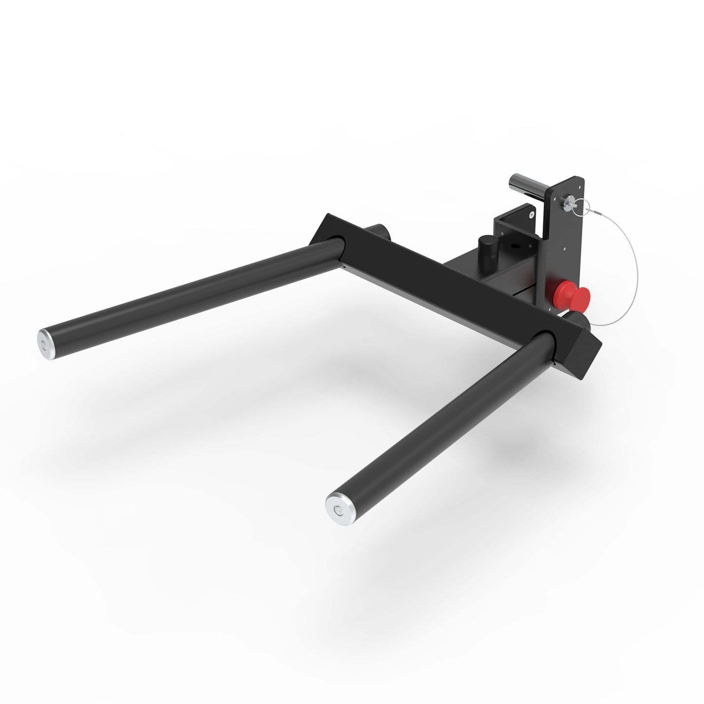 Viper Dip Handle Attachment featuring sturdy bars and magnetic pin for secure use on 3" x 3" power racks.