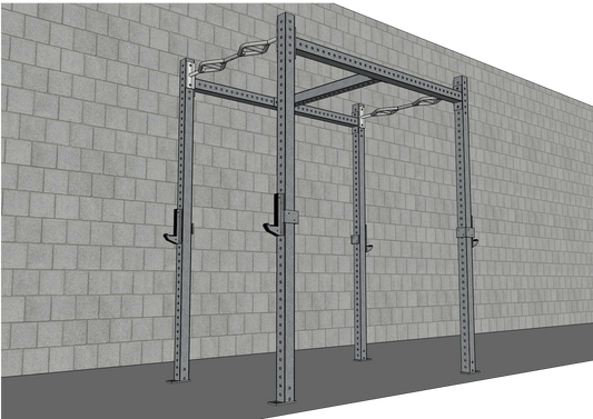 Kit TGrip Commercial 4' Wide Rig - 3x3 Steel - Functional Multi-Grip Pull-Up - Sandwich Style J-Hooks