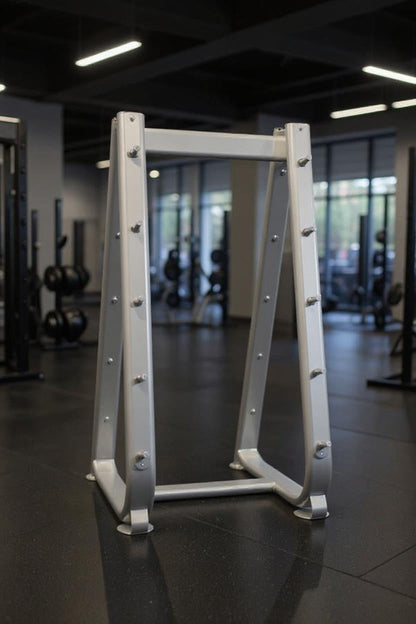 Barbell Rack - Elite Series - Silver - Muscle D Fitness - 10 Bar Fitness Storage