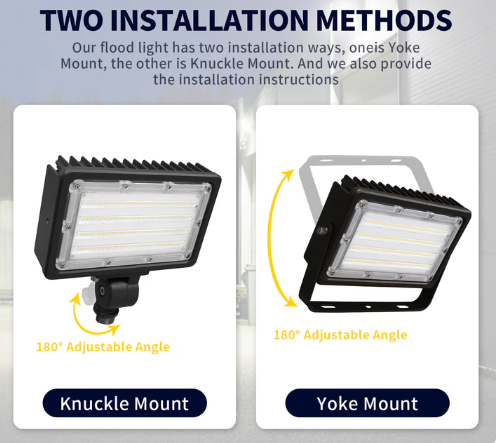 LED Flood Light with Adjustable Wattage (30/40/50W) and CCT Selector, 3900/5200/6500 Lumens