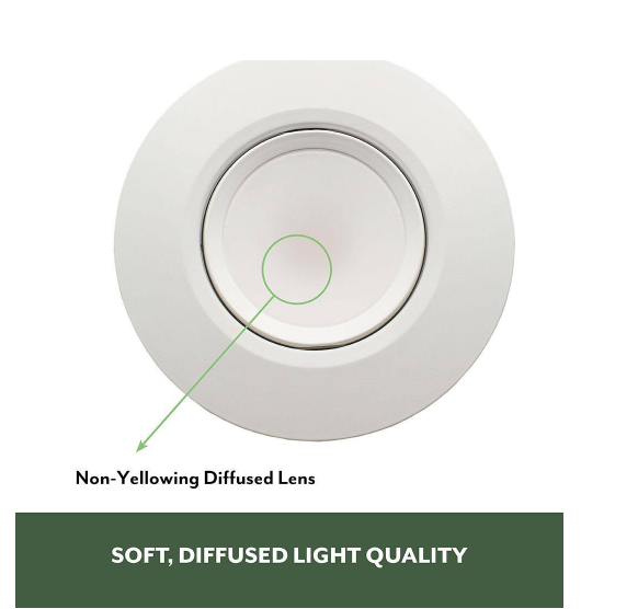 4 Inch Gimbal LED Downlight, 8W, Selectable CCT, 700 Lumens, 120 VAC