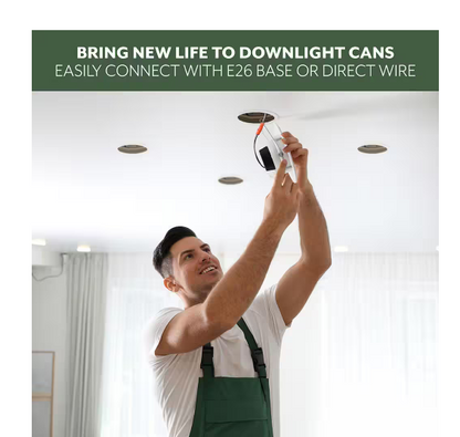 4 Inch Gimbal LED Downlight, 8W, Selectable CCT, 700 Lumens, 120 VAC