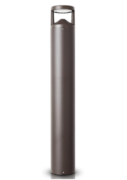 LED Rounded Bollard Light, 24W, CCT Tunable 3000K/4000K/5000K, 2,760 Lumens, 120-277 VAC