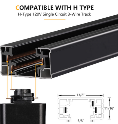 Floating Canopy Feed for Track Lights