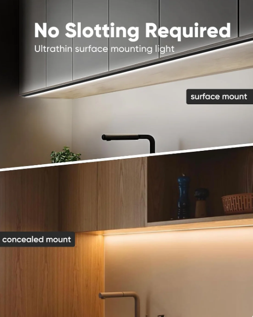 24V Anti-Glare Bright Cozy Under Cabinet LED Strip Free Cut 6000K Cool White - White Shell