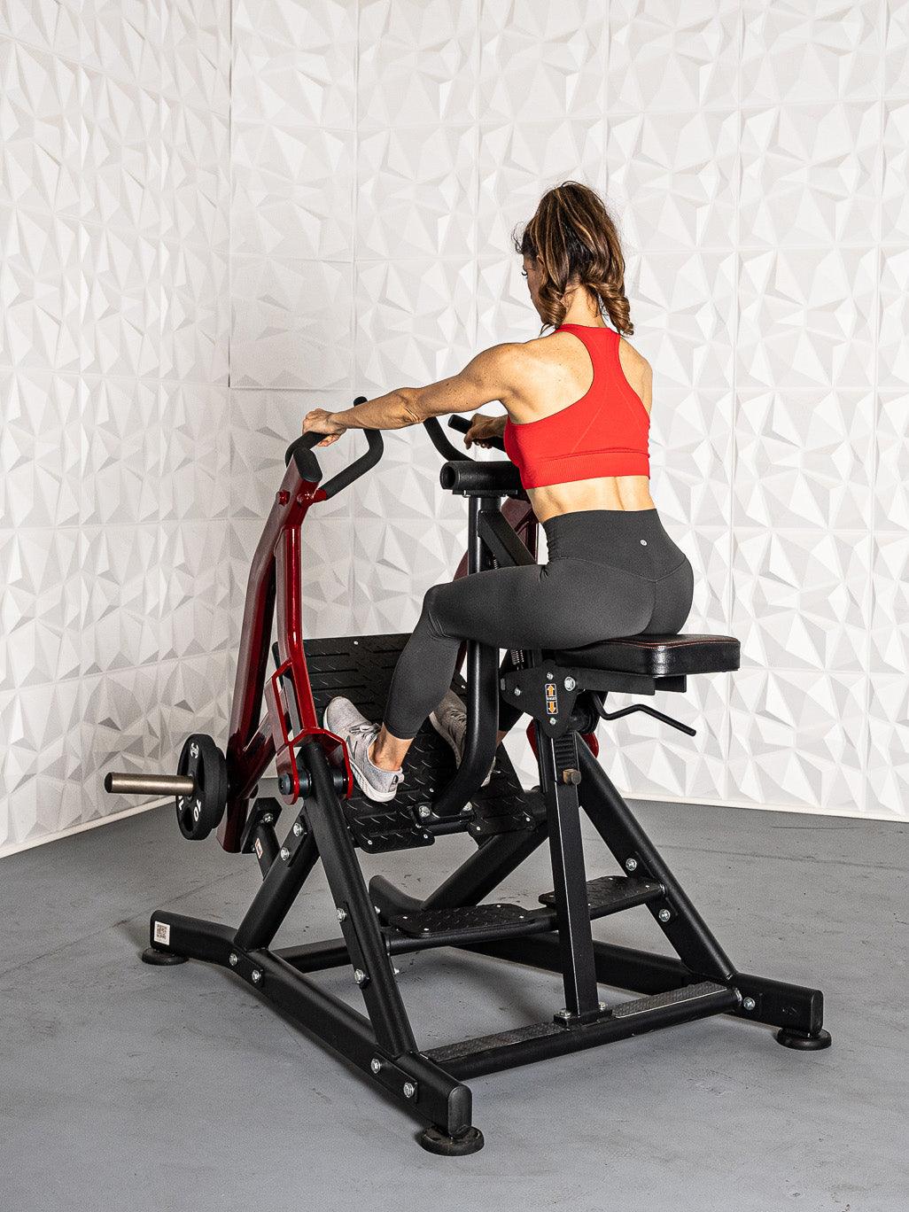 Pro Strength Seated Row - Muscle D Fitness - Commercial Grade - Plate Loaded - Iso-Lateral Training
