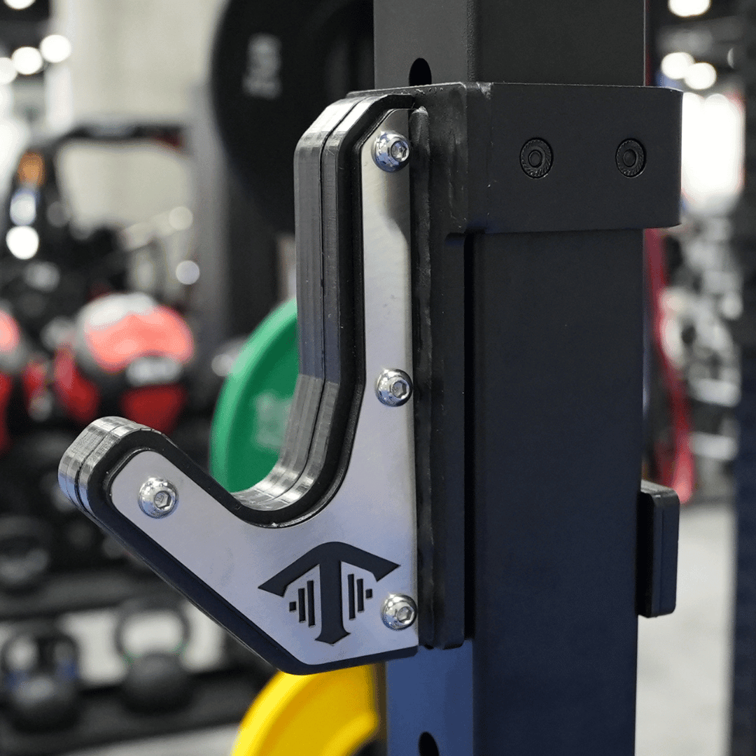 TGrip Commercial Double Half Rack Weight Set - 3x3 Steel - Functional Multi-Grip Pull-Up - Integrated Plate Storage - J-Hooks