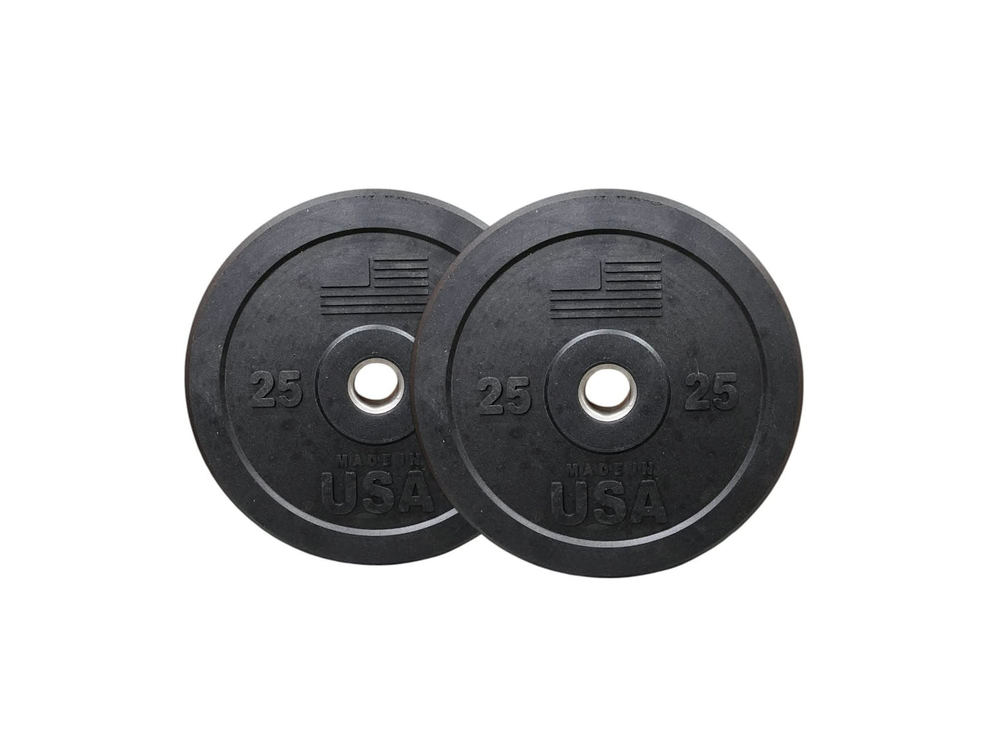 USA Bumper Plates - front view (25 lbs)