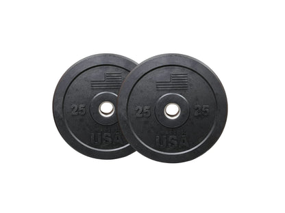 USA Bumper Plates - front view (25 lbs)