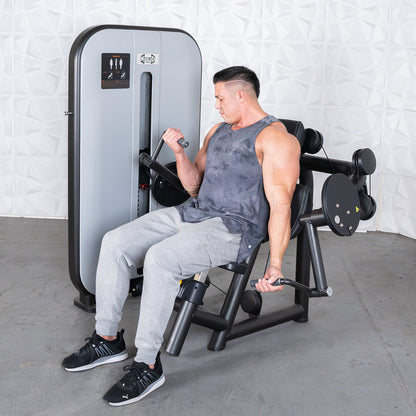 Vogue Biceps Curl - Muscle D Fitness - Adjustable - Pin Selectorized - Arm Curl Machine