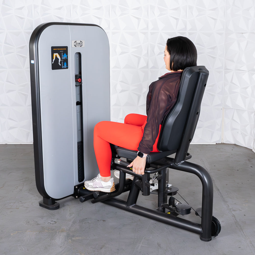 Vogue Inner/Outer Thigh - Muscle D Fitness - Adjustable Seat - Pin Selectorized - Leg Workout Combo