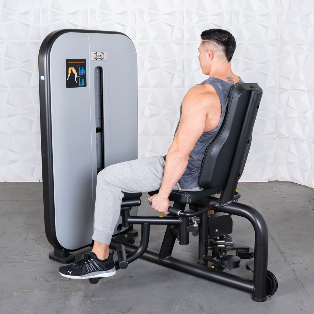 Vogue Inner/Outer Thigh - Muscle D Fitness - Adjustable Seat - Pin Selectorized - Leg Workout Combo