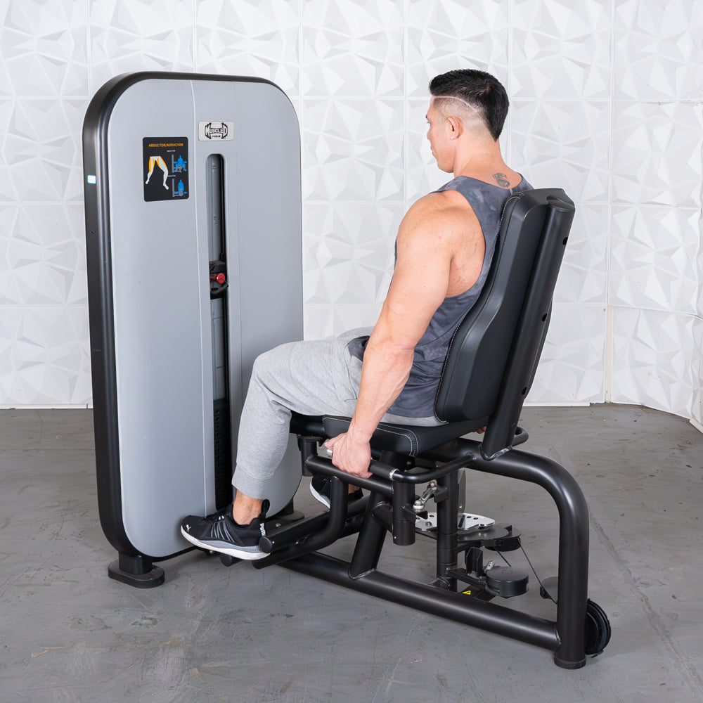 Vogue Inner/Outer Thigh - Muscle D Fitness - Adjustable Seat - Pin Selectorized - Leg Workout Combo