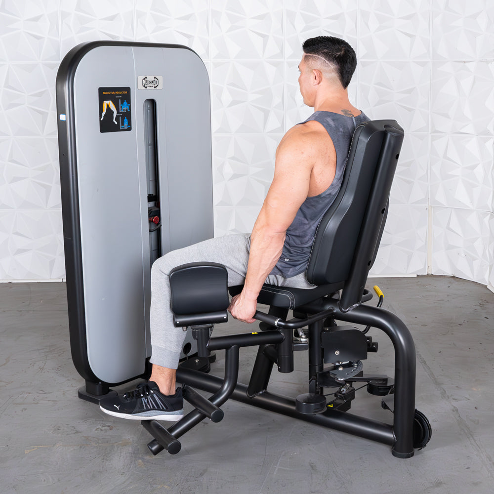 Vogue Inner/Outer Thigh - Muscle D Fitness - Adjustable Seat - Pin Selectorized - Leg Workout Combo