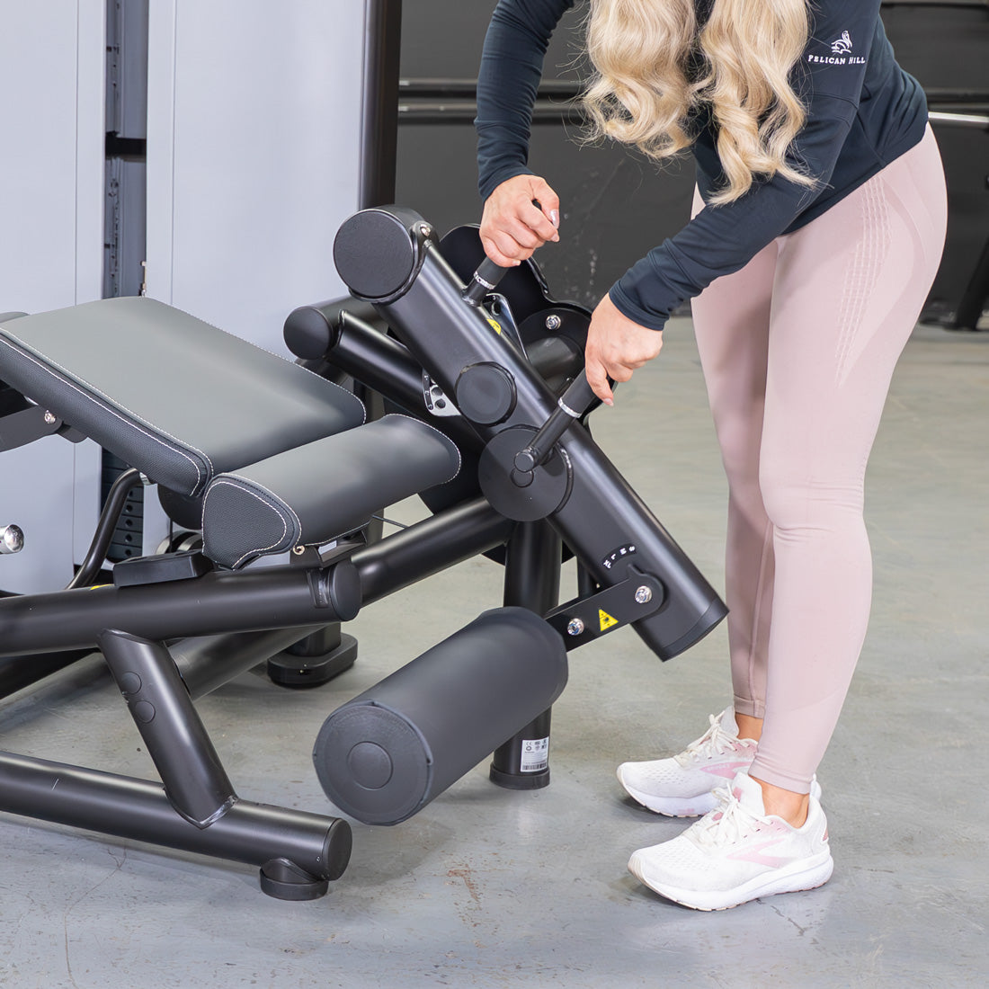 Vogue Leg Extension/Prone Leg Curl Combo - Muscle D Fitness - Seated - Adjustable - Pin Selectorized - Quads Hamstring Machine