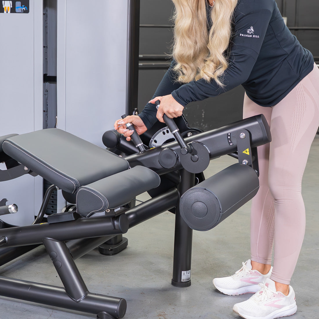 Vogue Leg Extension/Prone Leg Curl Combo - Muscle D Fitness - Seated - Adjustable - Pin Selectorized - Quads Hamstring Machine