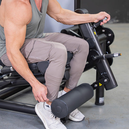 Vogue Leg Extension/Prone Leg Curl Combo - Muscle D Fitness - Seated - Adjustable - Pin Selectorized - Quads Hamstring Machine