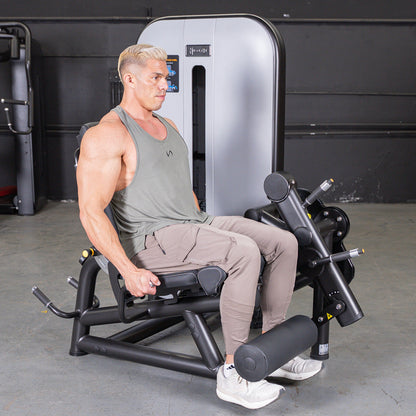 Vogue Leg Extension/Prone Leg Curl Combo - Muscle D Fitness - Seated - Adjustable - Pin Selectorized - Quads Hamstring Machine