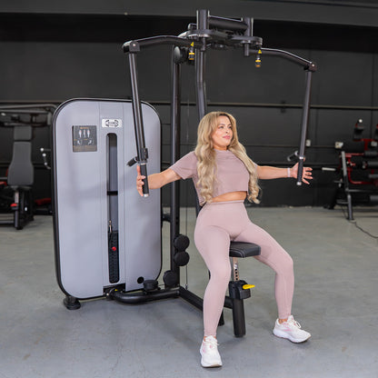 Vogue Pec Deck/Rear Delt - Muscle D Fitness - Adjustable Seat - Pin Selectorized - Chest Back Workout Combo