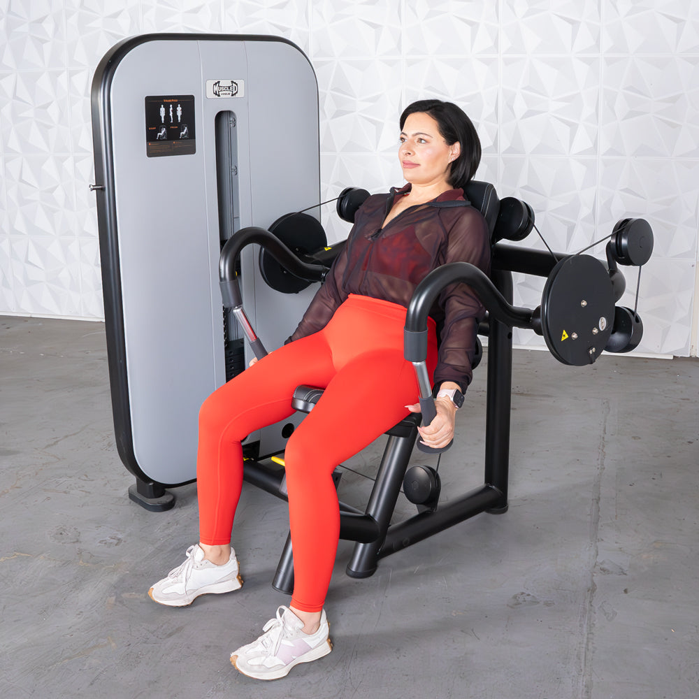Vogue Triceps Extension - Muscle D Fitness -  Pin Selectorized - Adjustable Seat - Arm Workout