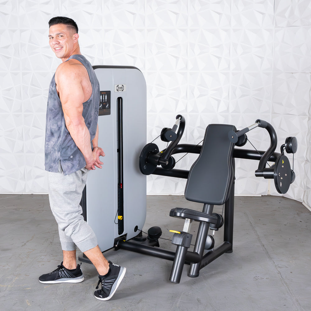 Vogue Triceps Extension - Muscle D Fitness -  Pin Selectorized - Adjustable Seat - Arm Workout
