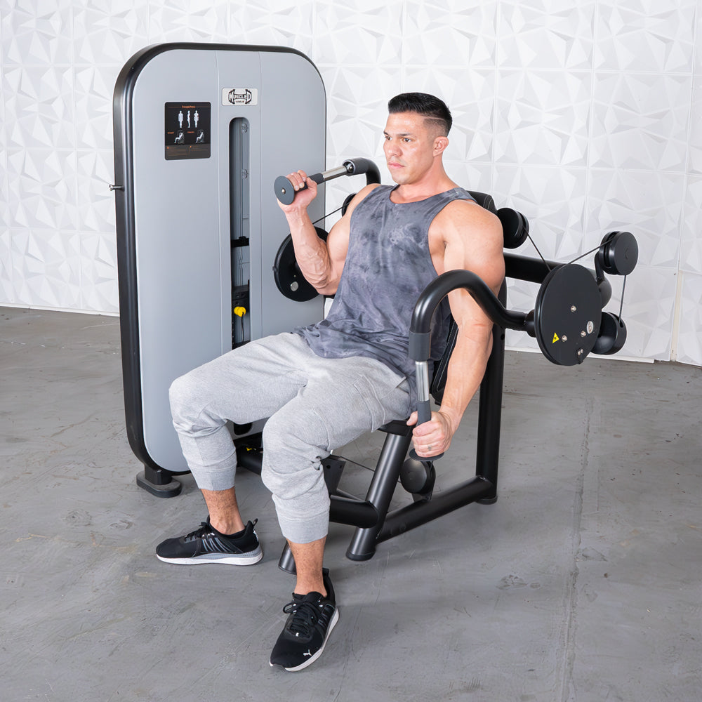 Vogue Triceps Extension - Muscle D Fitness -  Pin Selectorized - Adjustable Seat - Arm Workout