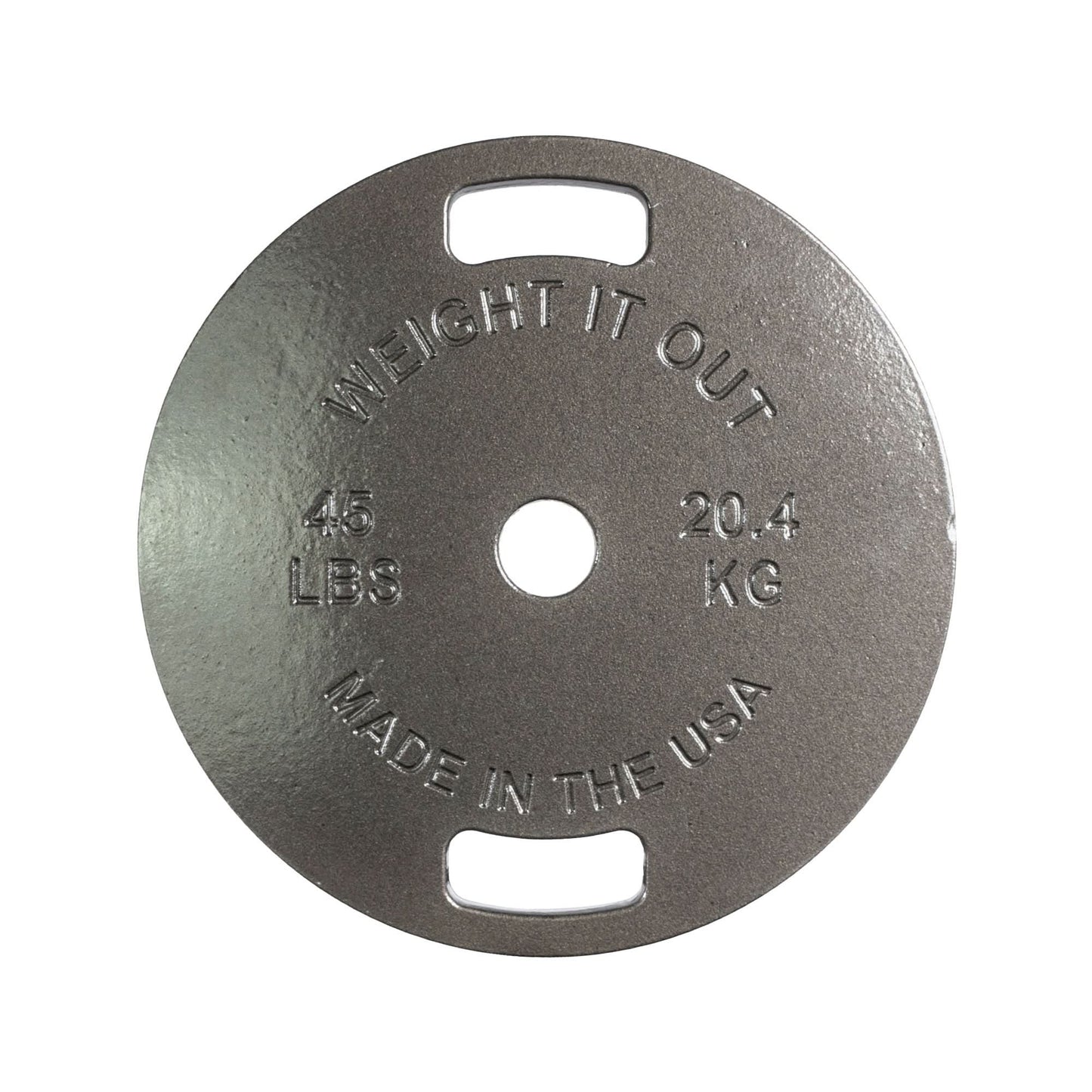 Cast Iron Machined Weight Plate Pairs - front view of 20.4 kg (clear finish)
