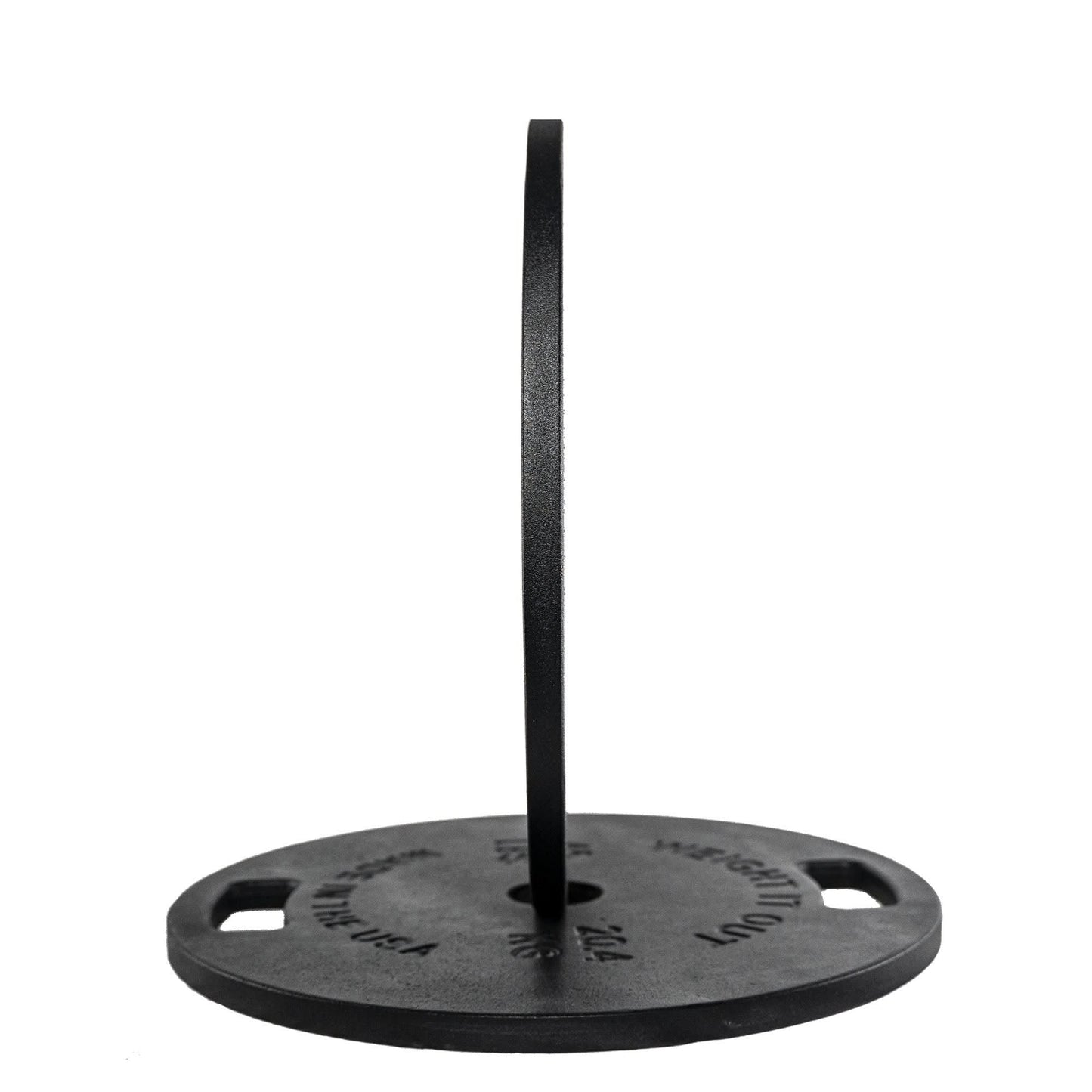 Cast Iron Machined Weight Plate Pairs - side view 45 lbs (black finish)